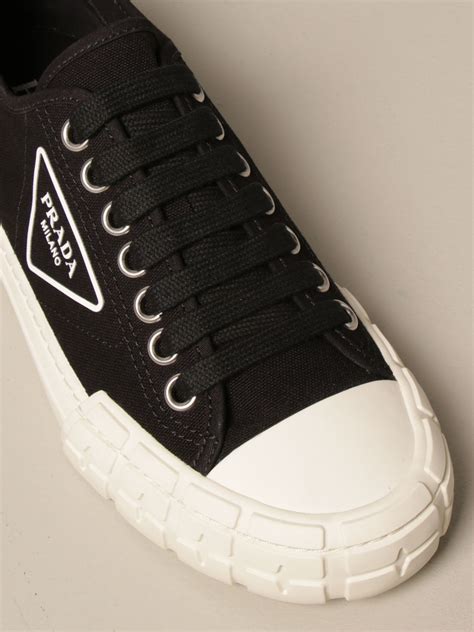 black painted prada trainers|prada canvas sneakers.